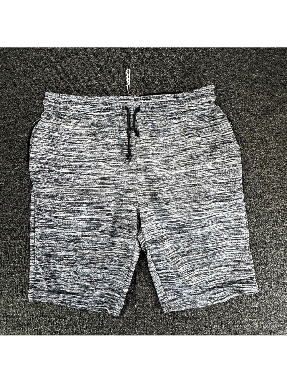 VF60 Mens Large Space Dye Athletic Shorts Gray Elastic Waist Drawstring